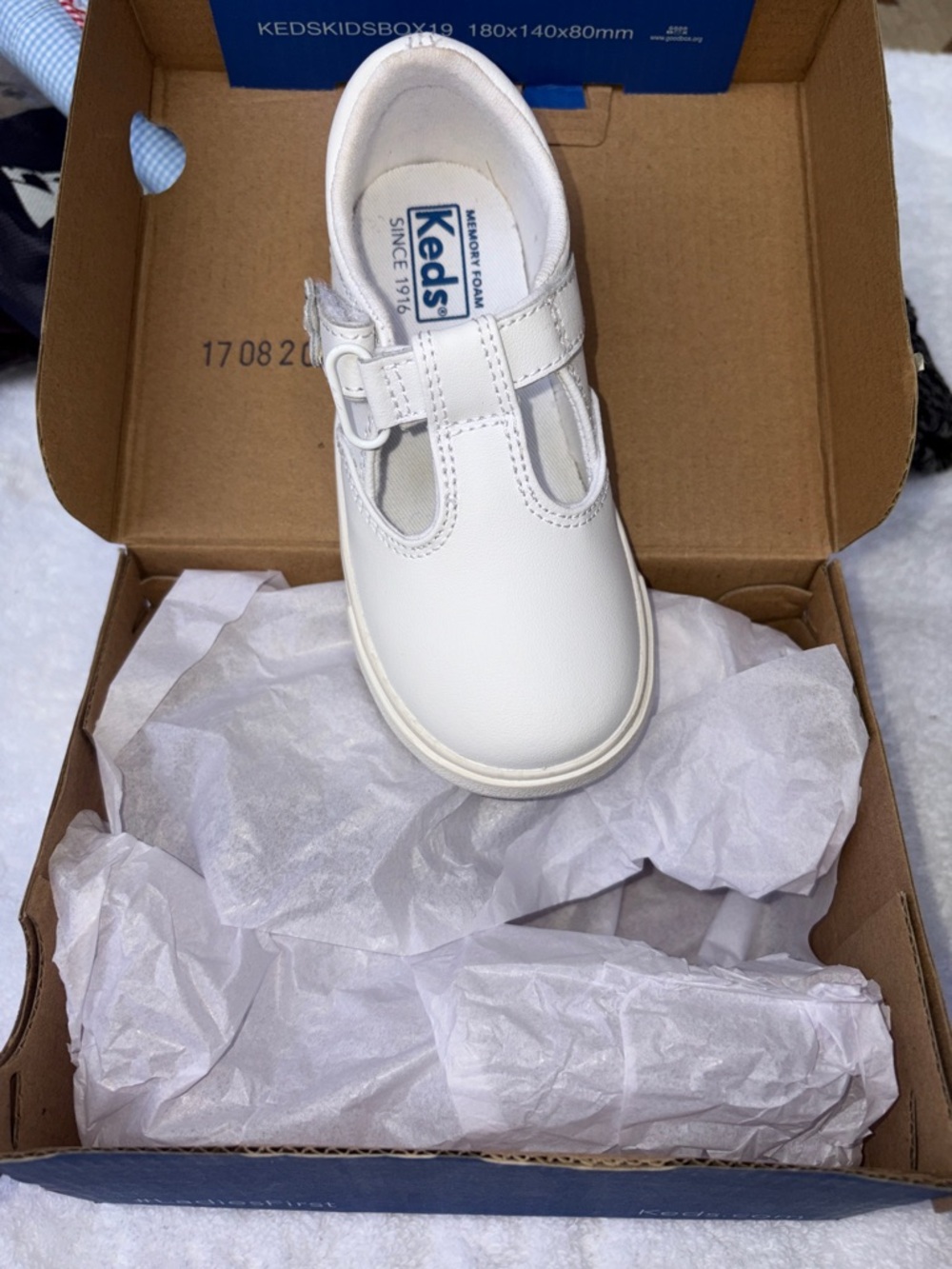 Keds Kids White T-Strap Mary Jane Shoe
